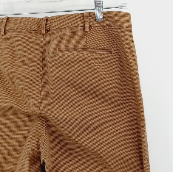 Lauren Ralph Lauren Pants Women's 8 Tan Brown Houndstooth Straight Leg Stretch - Picture 8 of 12